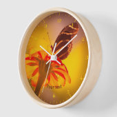 Horloge Papillon zèbre à aile longue sur la fleur de Titho (Angle)