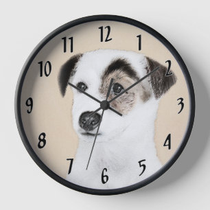 Horloge Parson Jack Russell Terrier Peinture - Chien Art