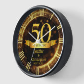 Horloge Parties scintillant d'or et de noir Modifier l'ann (Angle)