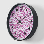Horloge Parties scintillant rose Zebra (Angle)