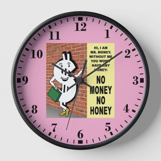 Horloge Pas d'argent, pas de miel (Recto)
