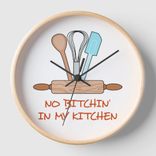 Horloge Pas de cuisine dans ma cuisine