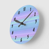Horloge Pastel Rainbow Blue violet vert (Angle)
