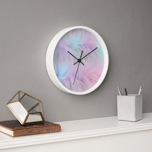 Horloge Pastel Rainbow Fur (Bureau)