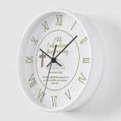 Horloge PASTEUR Ordination Anniversaire Bible Verse Cadeau (Angle)