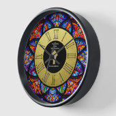 Horloge Pasteur Priest Cabinet Anniversary Stained Glass (Angle)