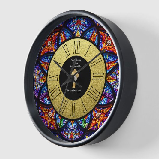 Horloge Pasteur Priest Cabinet Anniversary Stained Glass (Angle)