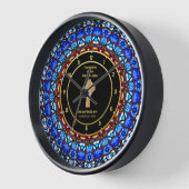 Horloge Pasteur Priest Cabinet Anniversary Stained Glass (Angle)