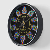 Horloge Pasteur Priest Cabinet Anniversary Stained Glass (Angle)
