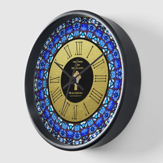 Horloge Pasteur Priest Cabinet Anniversary Stained Glass (Angle)
