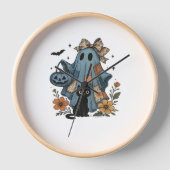 Horloge Patchwork Halloween Ghost noir Chat Essential T-Sh (Recto)