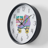 Horloge Patinage à rouleaux rétro cool (Angle)