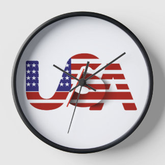 Horloge Patriotic USA Flag Clock | Modern American