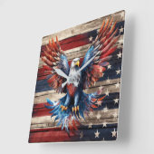 Horloge Patriotique Bois (Angle)