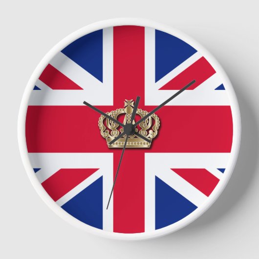 Horloge Patriotique Couronne et Union Jack (Recto)