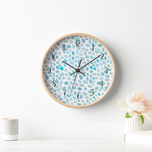 Horloge Patters de texture Sea Glass (Maison)