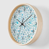 Horloge Patters de texture Sea Glass (Angle)