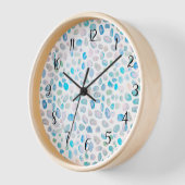 Horloge Patters de texture Sea Glass (Angle)