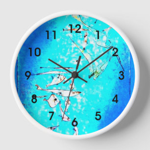 Horloge Paul Klee : Image de poisson,