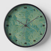 Horloge Paume vert et or feuille motif (Recto)