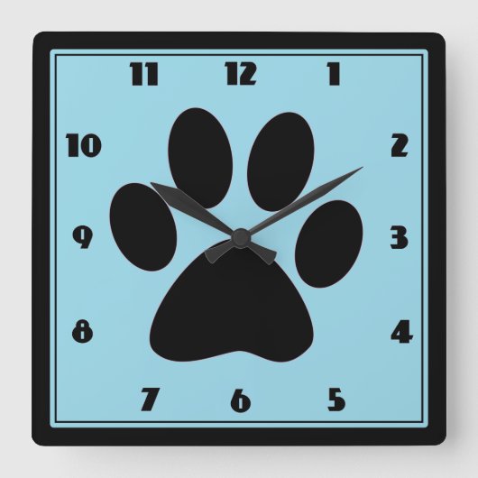 Horloge Pawprint Light Blue (Recto)
