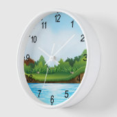 Horloge Paysage bleu ciel vert-10826 (Angle)