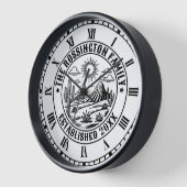 Horloge Paysage de Cactus du désert #2S Nom de famille Dat (Angle)