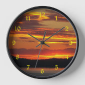 Horloge Paysage Dramatique Orange Sunset (Recto)