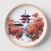 Horloge Paysage japonais avec pagode (Recto)