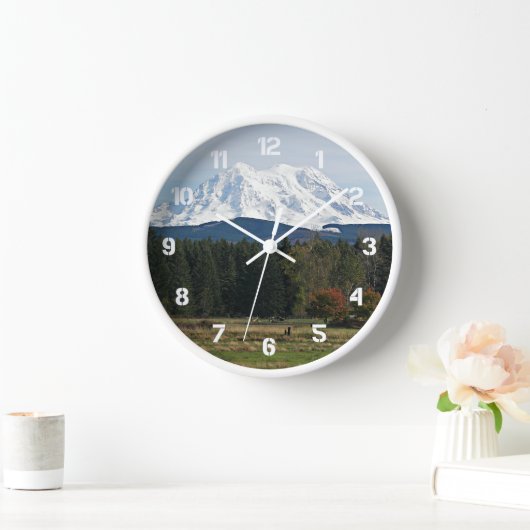 Horloge Paysage Pittoresque du Mont Rainier (Maison)