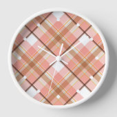 Horloge Peach Red Orange Blanc Brown Paid Motif (Recto)