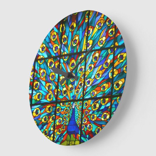 Horloge Peacock en verre tendu (Angle)