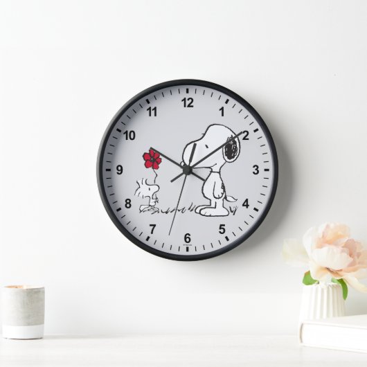 Horloge PEANUTS | Motif rouge et noir (Maison)