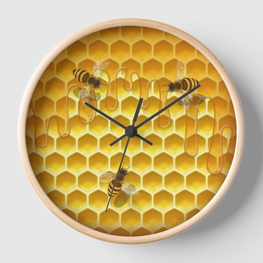 Horloge Peigne d'or avec abeilles domestiques (Recto)