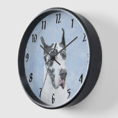 Horloge Peinture de Great Dane (Arlequin) - Art original d (Angle)