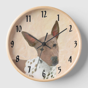 Horloge Peinture de Terrier Américain sans Poils - Art Can