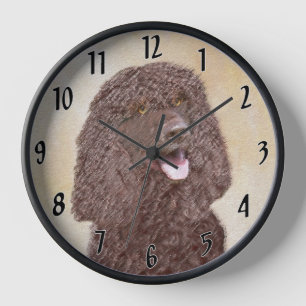 Horloge Peinture d'Épagneul Irlandais - Art Canin Original