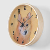 Horloge Peinture finlandaise Spitz - Jote Original Chien A (Angle)