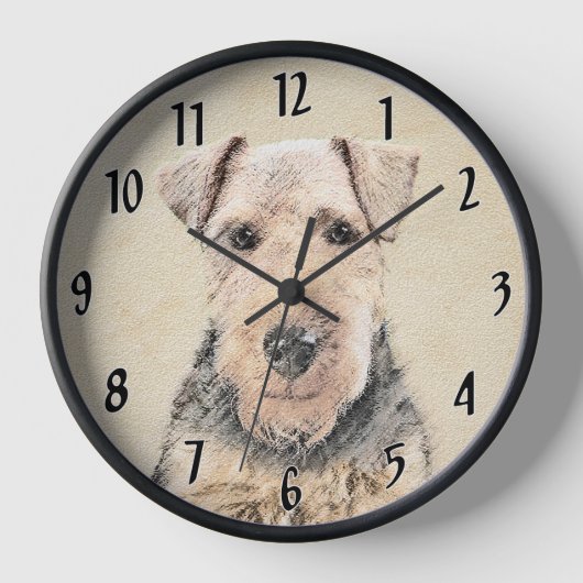 Horloge Peinture galloise Terrier - Cute Original Chien Ar (Recto)