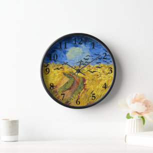 Horloge Peinture impressionniste Champs de blé de Van Gogh