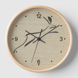 Horloge Peinture originale Année chinoise du Lapin Anniver