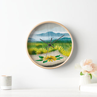 Horloge Peinture saison des pluies