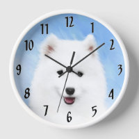 Peinture Samoyed Puppy - Jolie Art Original Chien