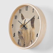 Horloge Peinture Silky Terrier - Cute Original Chien Art (Angle)