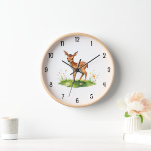 Horloge Pépinière de cerfs de bébés