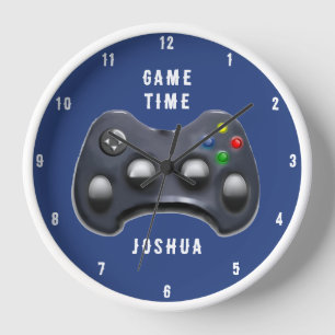 Horloge Personalized video gamer gift large clock