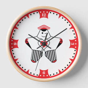 Horloge Personnage Étoile Joyeuse Avec Cœur