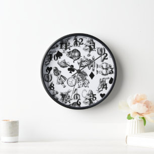 Horloge Personnages classiques d'Alice aux aventures au pa