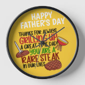 Horloge Personnalisé Funny Grill Chef Papa (Recto)