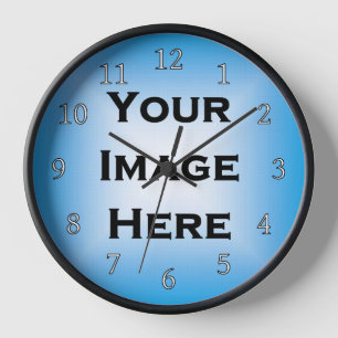 Horloge Personnalisée Avec Des Chiffres Blancs Mi